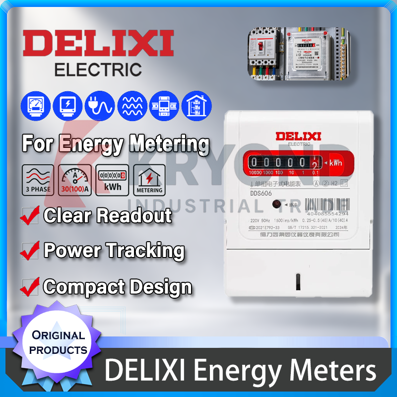 Diy Electronics Shop - عداد طاقة إلكتروني DELIXI أحادي أو