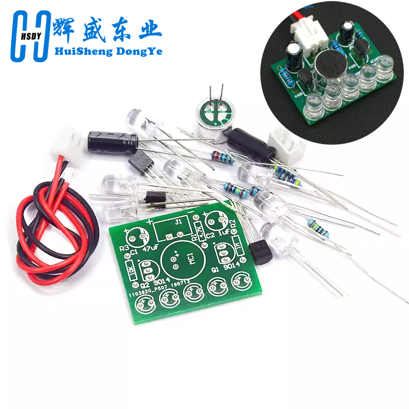 3 فولت-5.5 فولت صوت مصباح التح - مراجعة Diy Audio Electronics Kit وسعره