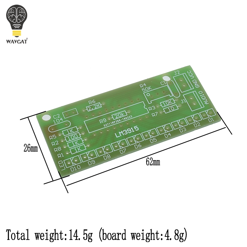 مجموعة تحليل طيف الصوت LM3915  - مراجعة Diy Audio Electronics Kit وسعره