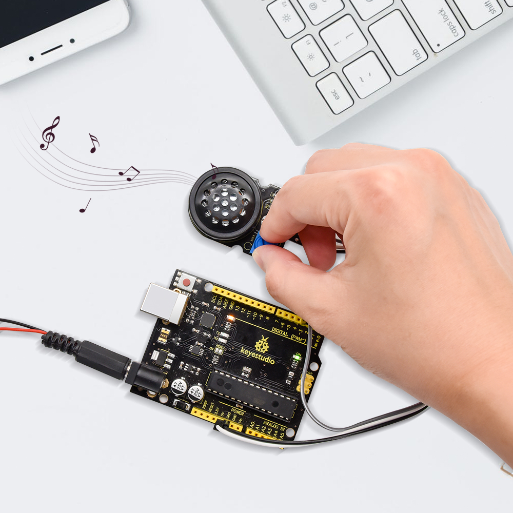 مكبر صوت Kidsbits Keyestudio ، - مراجعة Diy Audio Electronics Kit وسعره